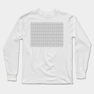 Scissors Grey Pattern Long Sleeve T-Shirt